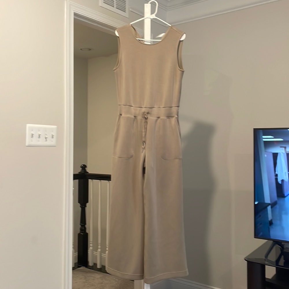 SPANX Sleeveless Taupe Jumpsuit